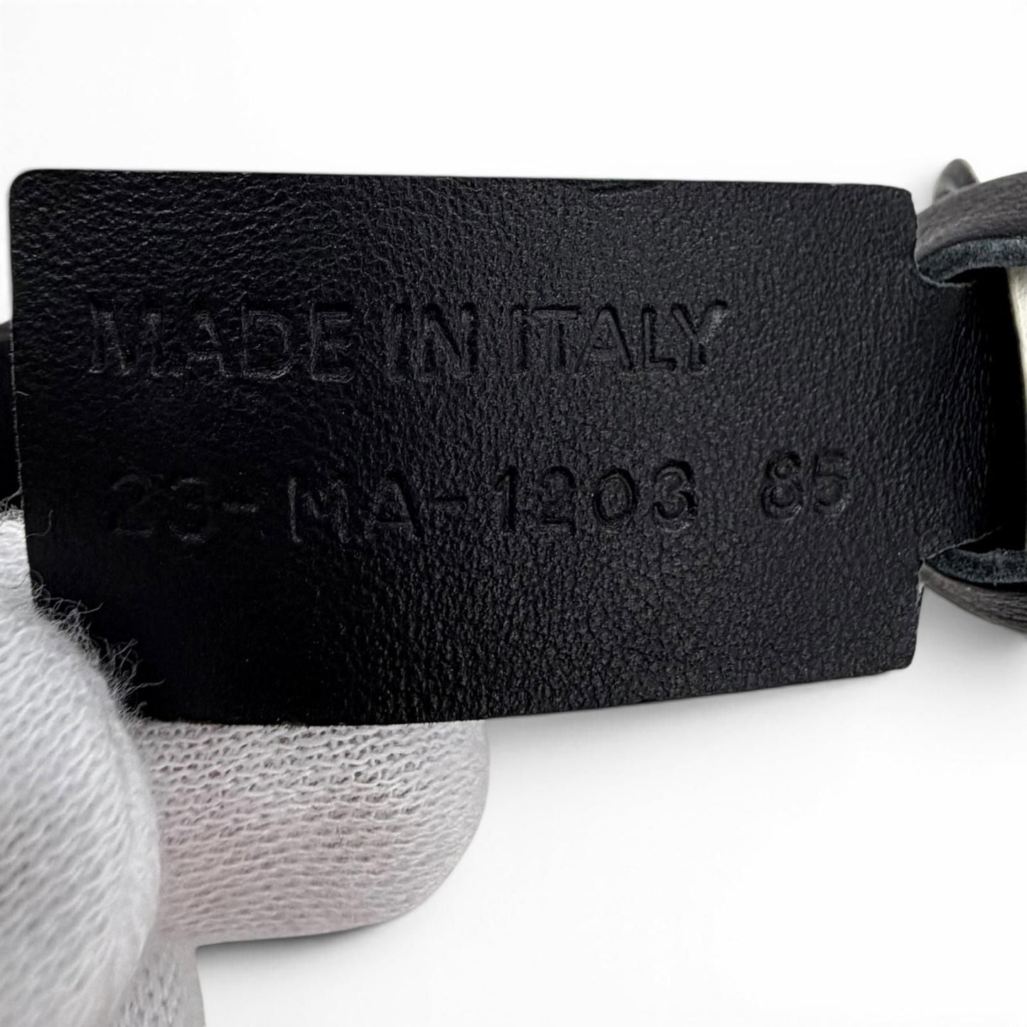 Dior Reversible CD Logo Buckle Leather Belt Black White Gold 85