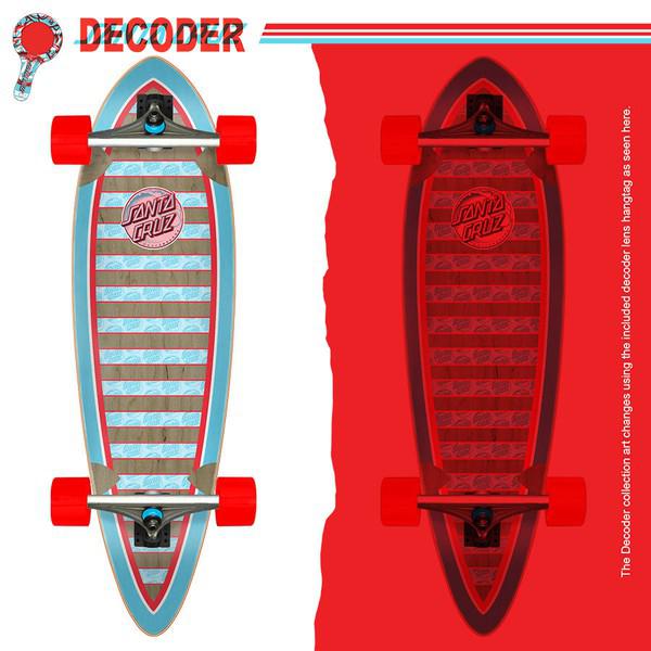 Santa Cruz Decoder Wave Pintail Cruiser Longboard Complete 33"