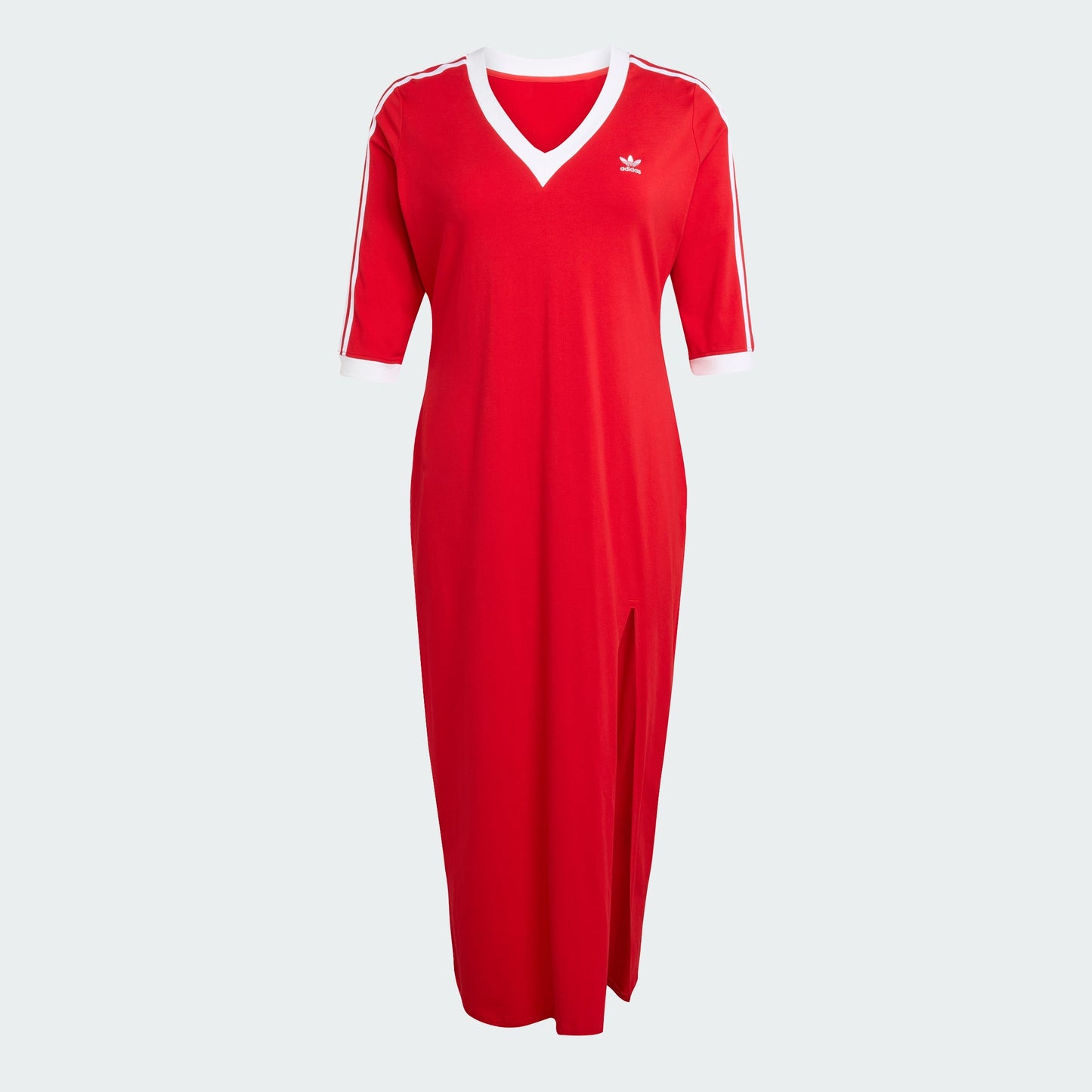 Women's adidas Adicolor Classics 3-Stripes V-Neck Maxi Dress (Plus Size)