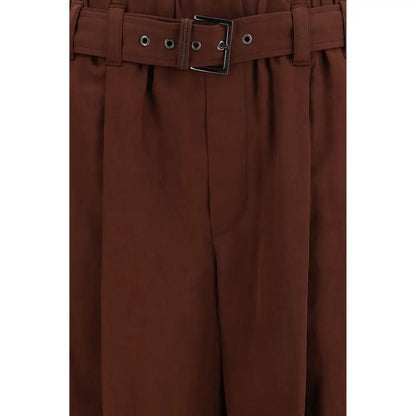Brunello Cucinelli Brown Cotton Casual Pants