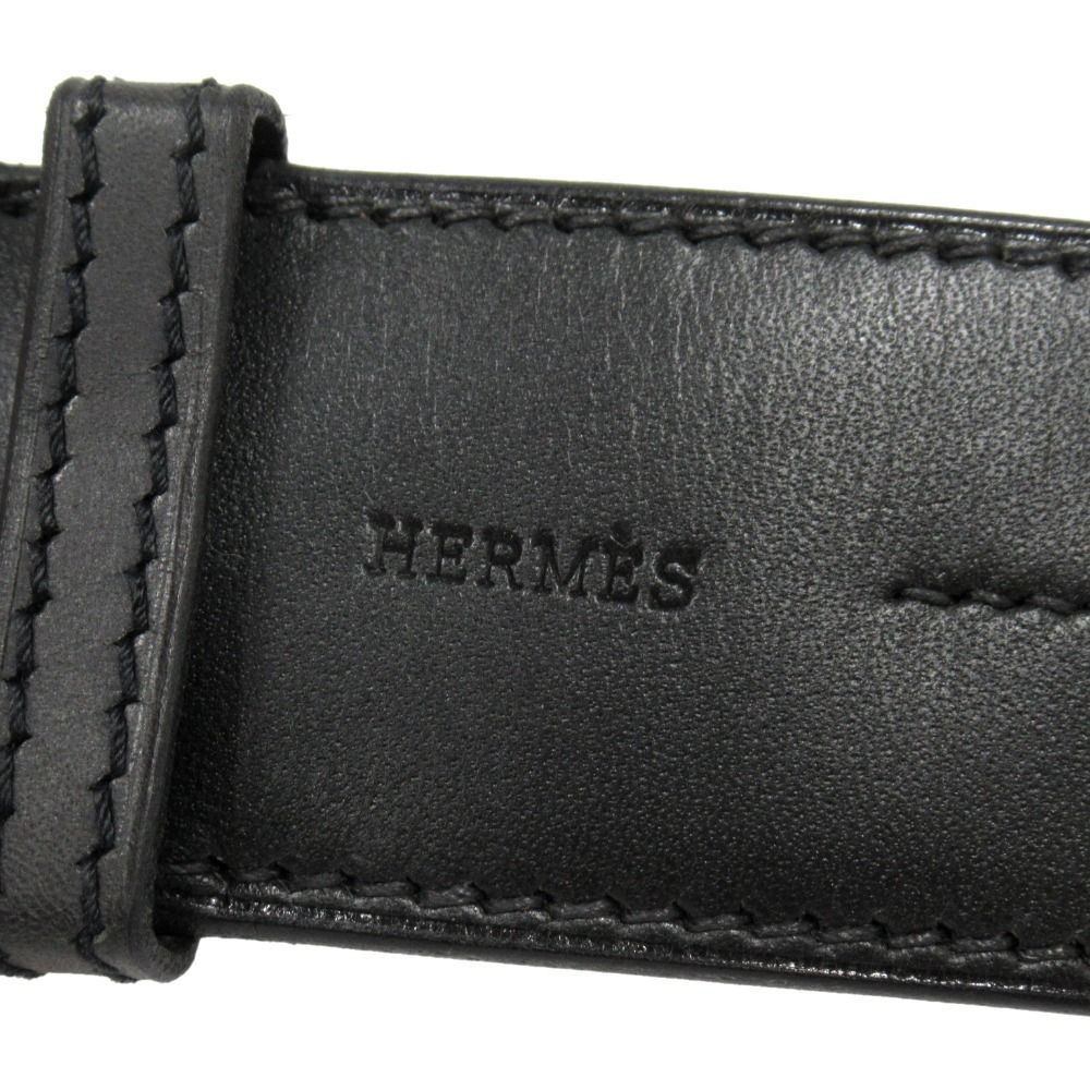 Hermes Martin Margiela Era Etriviere Leather Wide Belt 70 Black