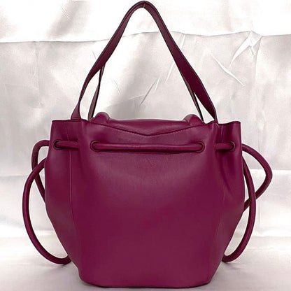 Bottega Veneta 2-Way Bag Purple Beak Drawstring Leather