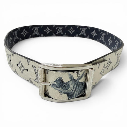 Louis Vuitton Ceinture Reverso Leather Chapman Brazza Monogram Savannah Belt