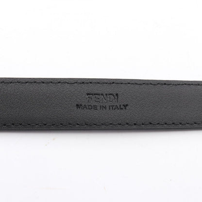 Fendi Belt FF Logo Black Leather