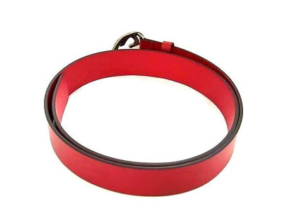 Gucci Interlocking Leather Silver 95 38 Red Belt